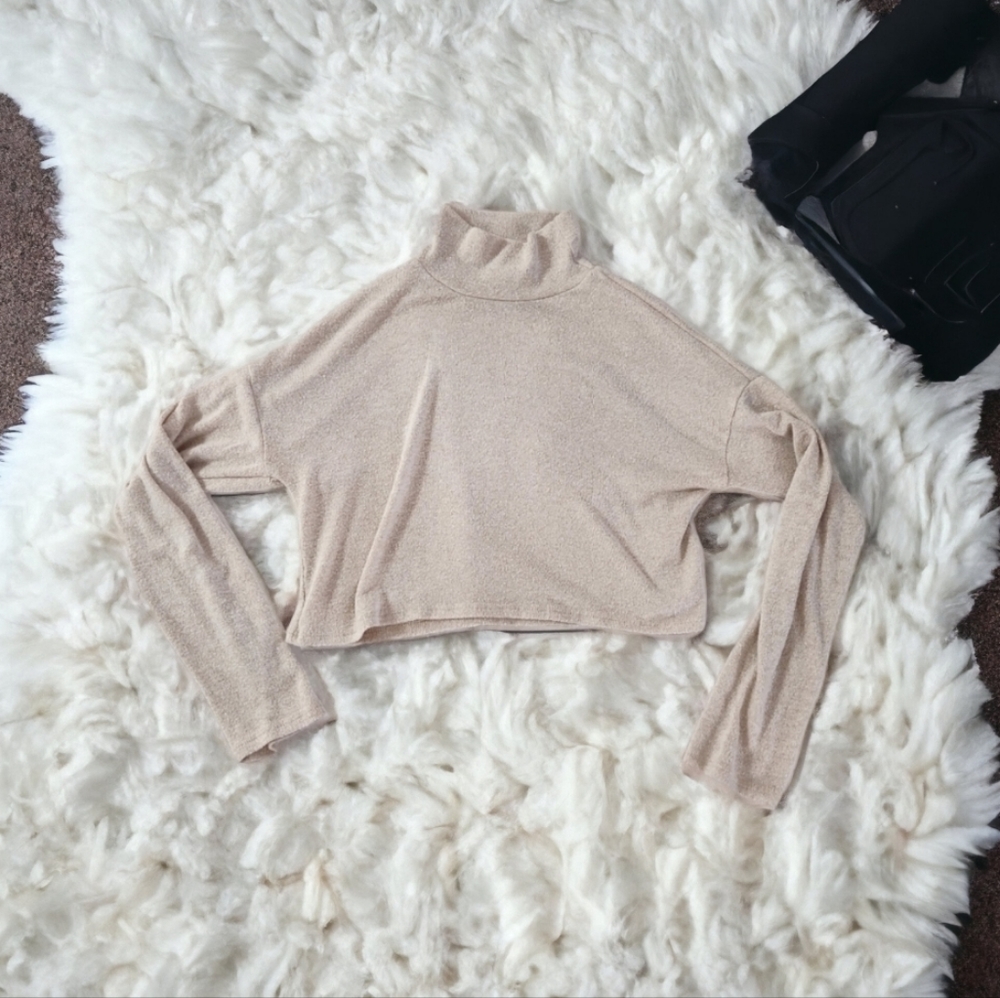 Long sleeve mini turtle neck crop Forever 21 size M